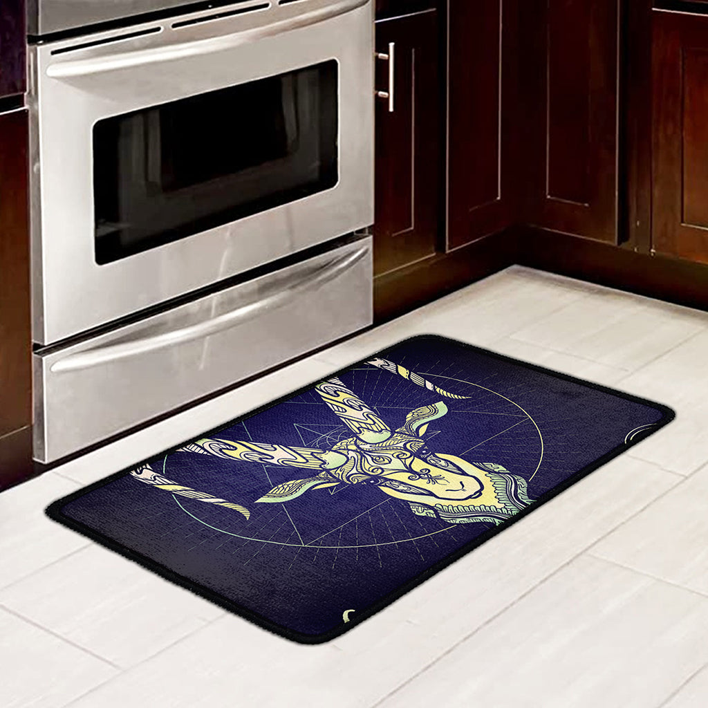 Astrological Capricorn Sign Print Kitchen Mat