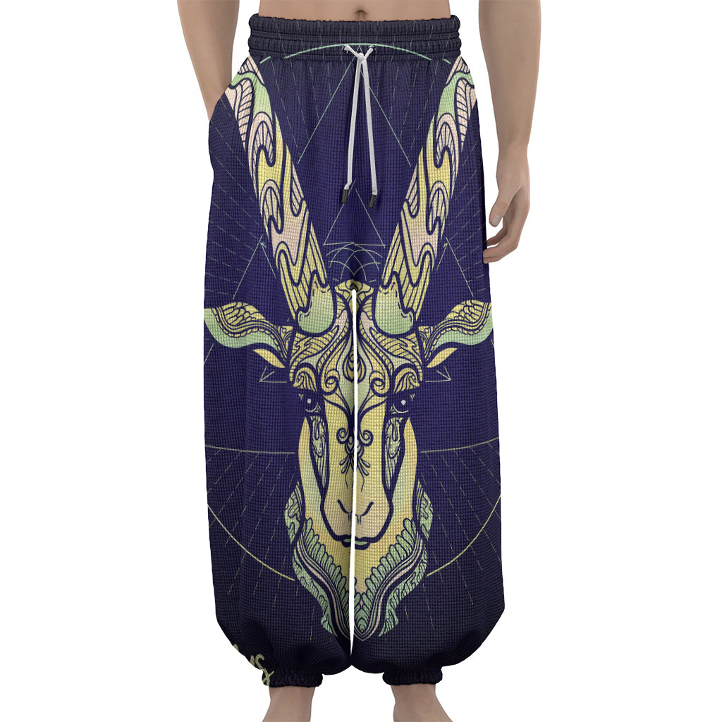 Astrological Capricorn Sign Print Lantern Pants