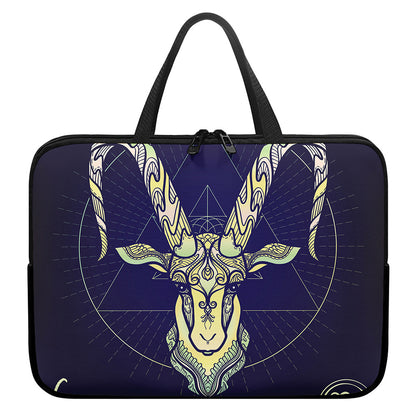 Astrological Capricorn Sign Print Laptop Sleeve With Handle