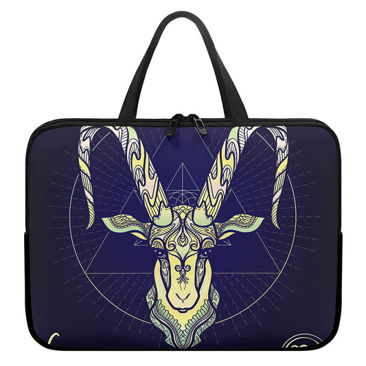 Astrological Capricorn Sign Print Laptop Sleeve With Handle