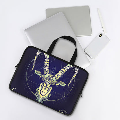 Astrological Capricorn Sign Print Laptop Sleeve With Handle