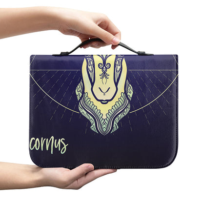 Astrological Capricorn Sign Print Leather Bible Cover