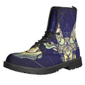 Astrological Capricorn Sign Print Lace-Up Boots