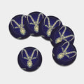 Astrological Capricorn Sign Print Leather Coaster Set