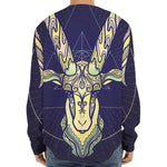 Astrological Capricorn Sign Print Long Sleeve Baseball Jersey