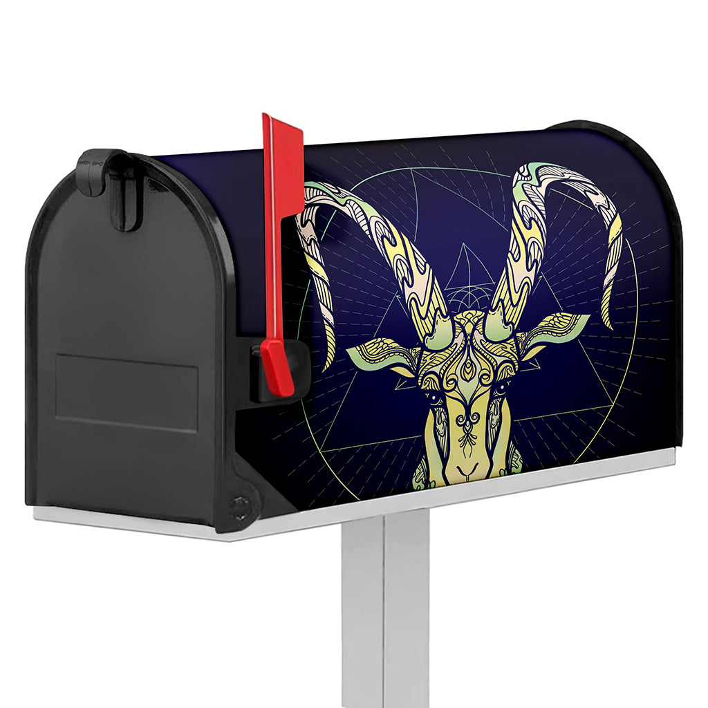 Astrological Capricorn Sign Print Mailbox Cover