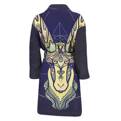 Astrological Capricorn Sign Print Men's Bathrobe
