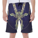 Astrological Capricorn Sign Print Men's Beach Shorts