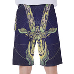 Astrological Capricorn Sign Print Men's Beach Shorts