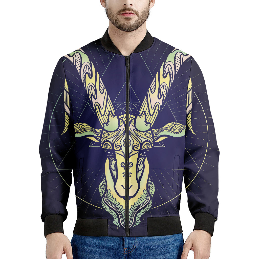 Astrological Capricorn Sign Print Men's Bomber Jacket