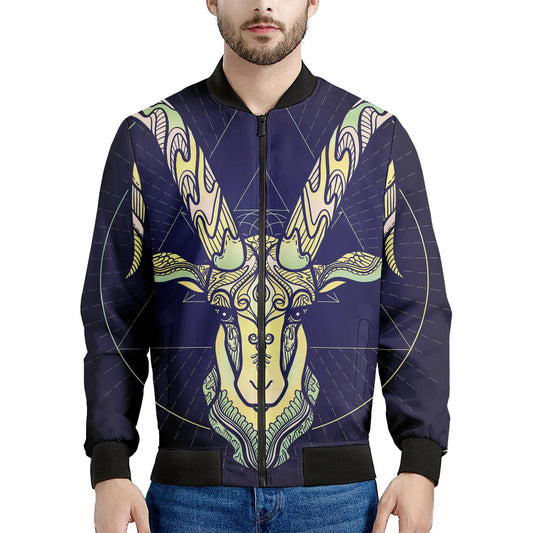 Astrological Capricorn Sign Print Men's Bomber Jacket