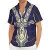 Astrological Capricorn Sign Print Men's Deep V-Neck Shirt