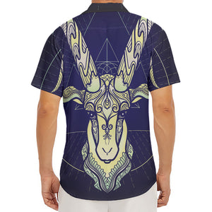 Astrological Capricorn Sign Print Men's Deep V-Neck Shirt