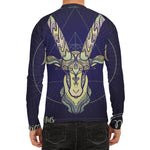 Astrological Capricorn Sign Print Men's Long Sleeve Rash Guard