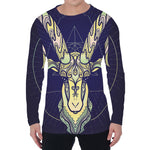 Astrological Capricorn Sign Print Men's Long Sleeve T-Shirt