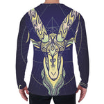 Astrological Capricorn Sign Print Men's Long Sleeve T-Shirt