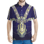 Astrological Capricorn Sign Print Men's Polo Shirt