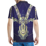 Astrological Capricorn Sign Print Men's Polo Shirt