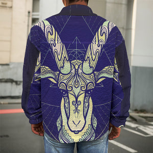 Astrological Capricorn Sign Print Men's Shirt Jacket