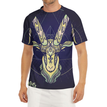 Astrological Capricorn Sign Print Men's Short Sleeve Rash Guard