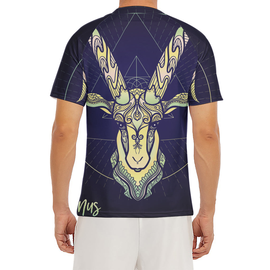 Astrological Capricorn Sign Print Men's Short Sleeve Rash Guard
