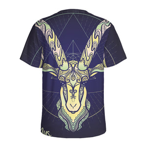 Astrological Capricorn Sign Print Men's Sports T-Shirt