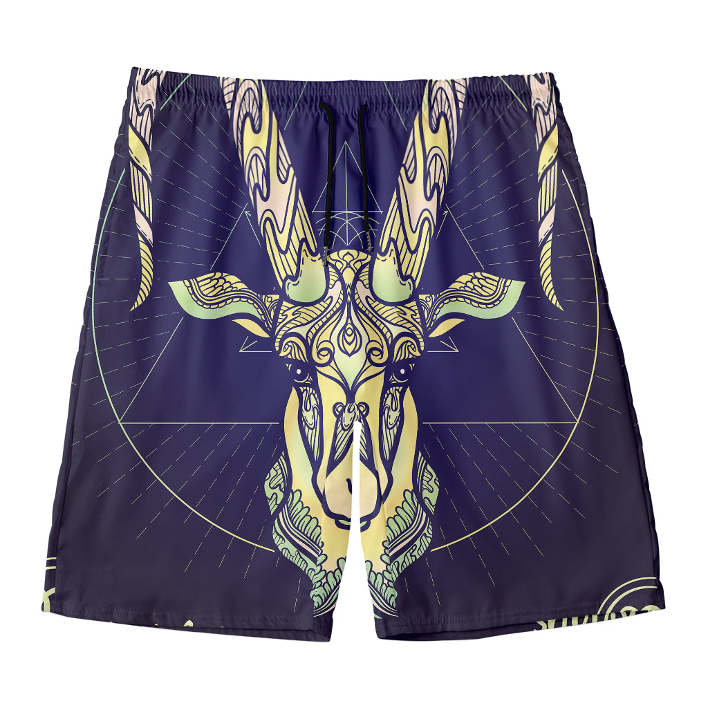 Astrological Capricorn Sign Print Men's Swim Trunks