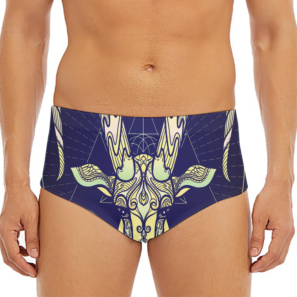 Astrological Capricorn Sign Print Men's Triangle Swim Briefs