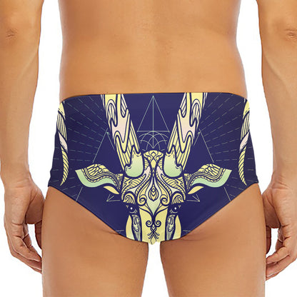 Astrological Capricorn Sign Print Men's Triangle Swim Briefs