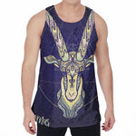 Astrological Capricorn Sign Print Men's Velvet Tank Top
