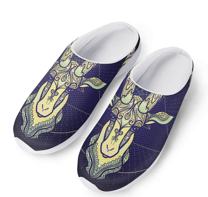 Astrological Capricorn Sign Print Mesh Casual Shoes