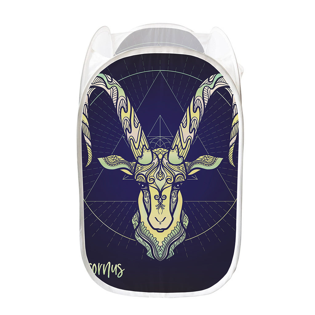Astrological Capricorn Sign Print Mesh Laundry Hamper