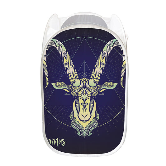 Astrological Capricorn Sign Print Mesh Laundry Hamper