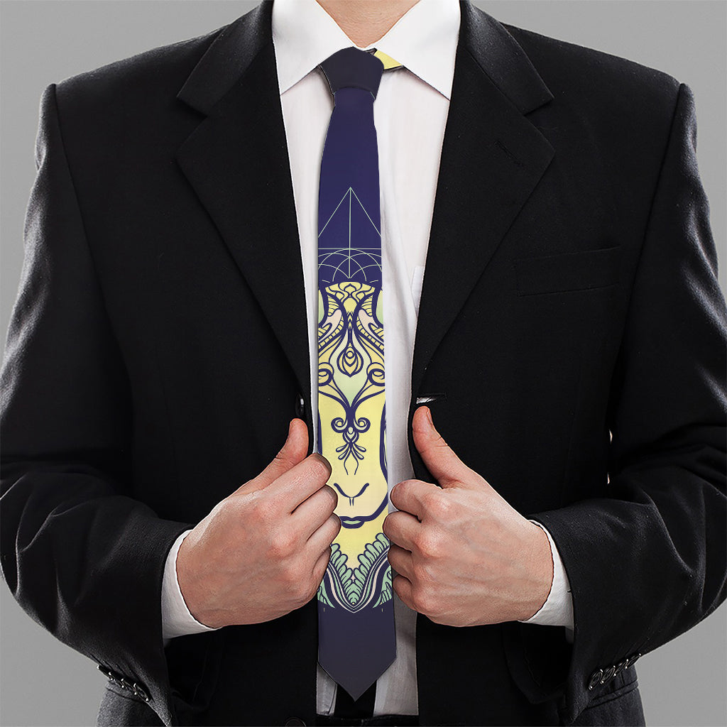 Astrological Capricorn Sign Print Necktie