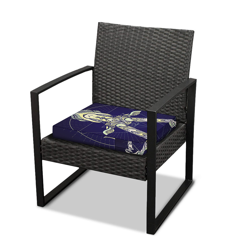 Astrological Capricorn Sign Print Outdoor Seat Cushion Cover