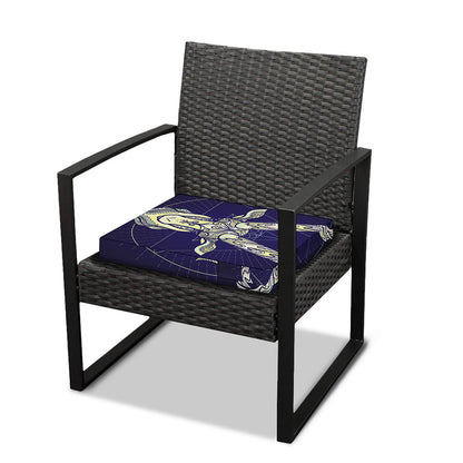 Astrological Capricorn Sign Print Outdoor Seat Cushion Cover