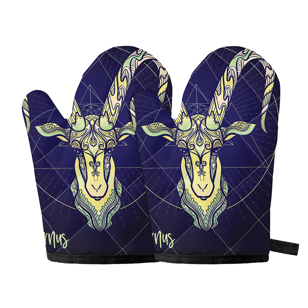 Astrological Capricorn Sign Print Oven Mitts