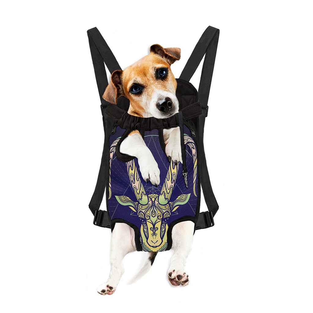 Astrological Capricorn Sign Print Pet Carrier Backpack
