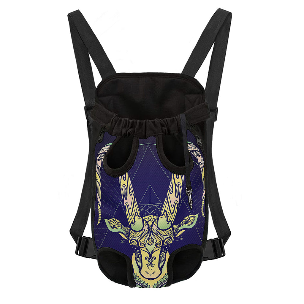 Astrological Capricorn Sign Print Pet Carrier Backpack
