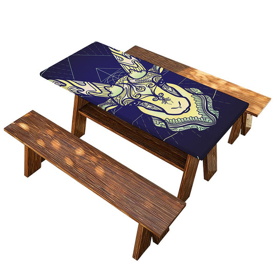Astrological Capricorn Sign Print Picnic Table Cover