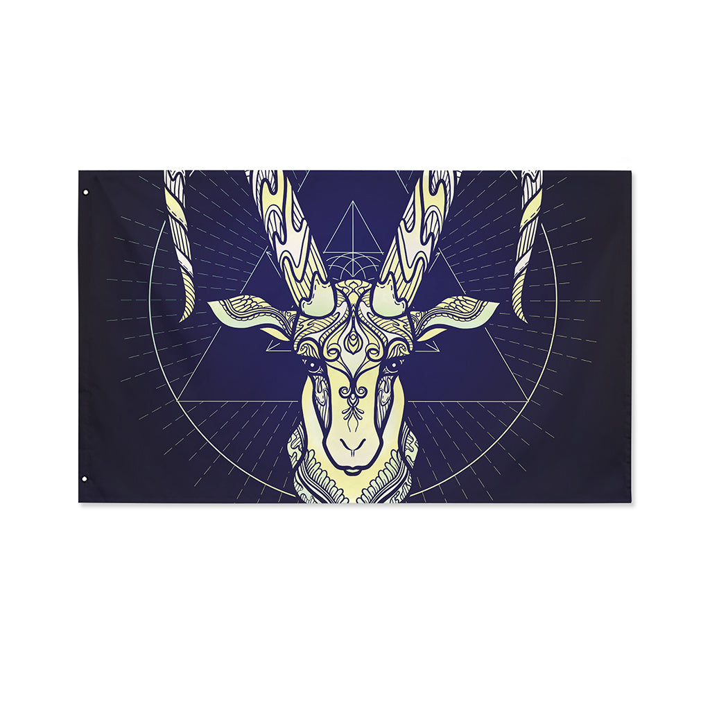 Astrological Capricorn Sign Print Polyester Flag