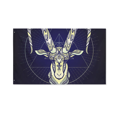 Astrological Capricorn Sign Print Polyester Flag