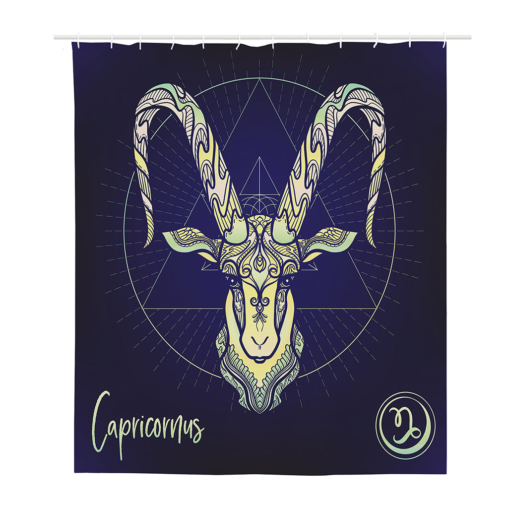 Astrological Capricorn Sign Print Polyester Shower Curtain