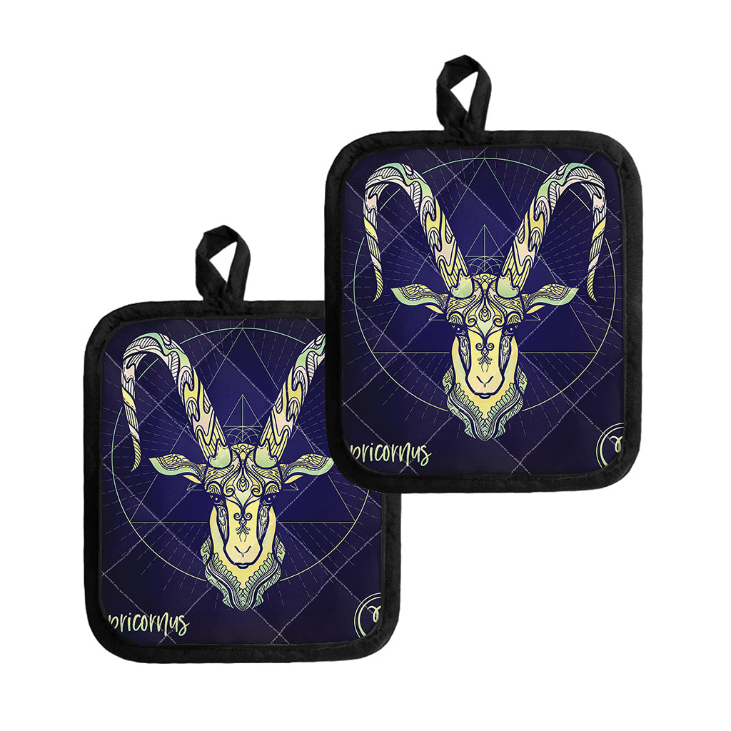 Astrological Capricorn Sign Print Pot Holders