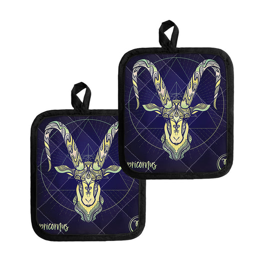 Astrological Capricorn Sign Print Pot Holders