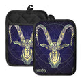 Astrological Capricorn Sign Print Pot Holders With Pocket