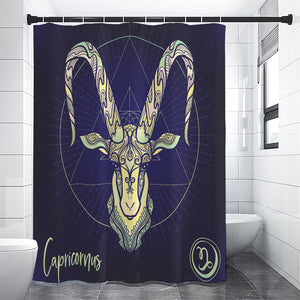 Astrological Capricorn Sign Print Premium Shower Curtain