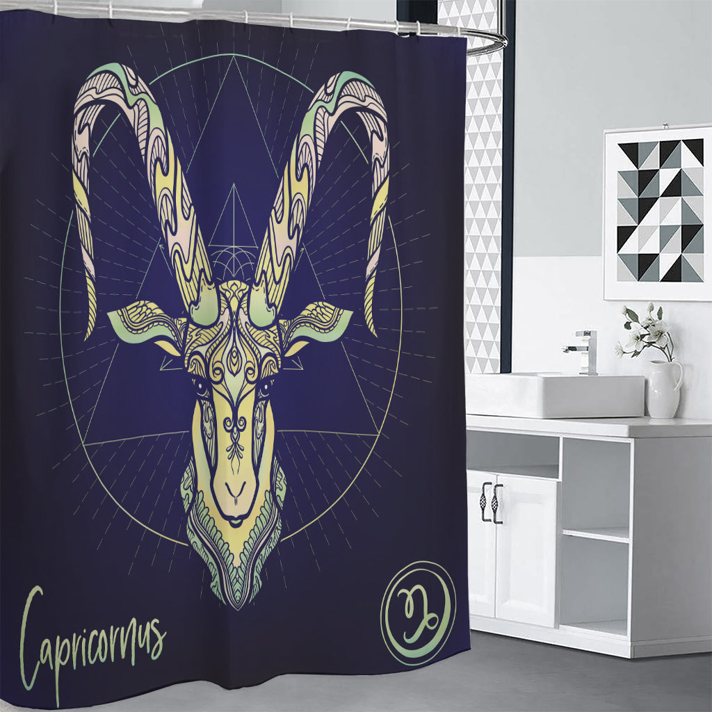 Astrological Capricorn Sign Print Premium Shower Curtain