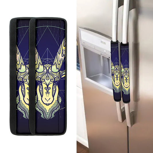 Astrological Capricorn Sign Print Refrigerator Handle Covers