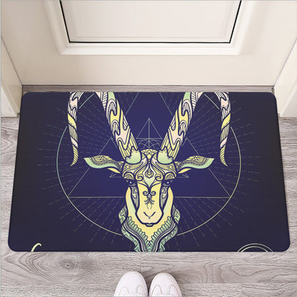 Astrological Capricorn Sign Print Rubber Doormat